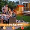 Outdoor 1500W Patio Heater, Electric Outdoor Heater with 24H Timer, IP65 Waterproof, Wall Mounted/Ceiling/Tripod - 3 of 4