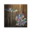Trademark Fine Art - Design Turnpike Michigan Counties License Plate Matted Framed Art - 2 of 3