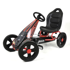 Hauck Cyclone Pedal Go Kart with Adjustable Bucket Seat, 12 Inch EVA Foam Plastic Wheels, Handbrake for Rear Wheels - Ride On Toy for Kids 4-10 years - 1 of 4