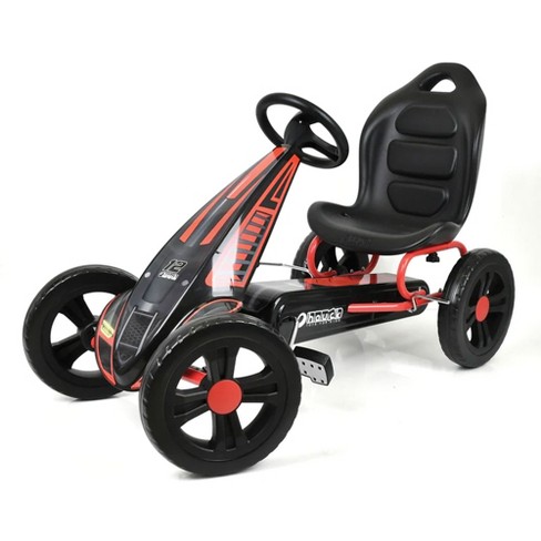 Aosom Pedal Go Kart Children Ride on Car with Adjustable Seat Plastic  Wheels