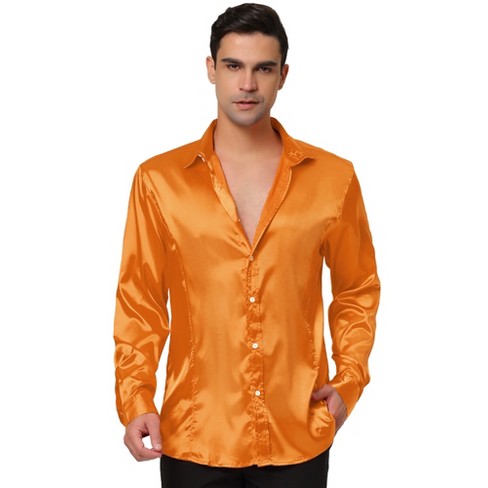 Orange long sleeve shirt sales mens