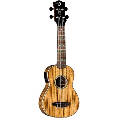 Luna Guitars High Tide Zebrawood Acoustic-Electric Ukulele Satin Natural