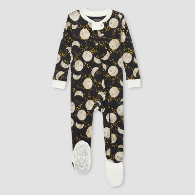Image of Burt's Bees Baby® Baby Organic Cotton Tight Fit Footed Pajama - Black 3-6M