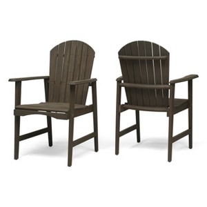 NicBex Outdoor Dining Chairs Set of 2 Modern Weatherproof Acacia Wood Frame,Suitable for Patio,Garden - 1 of 4
