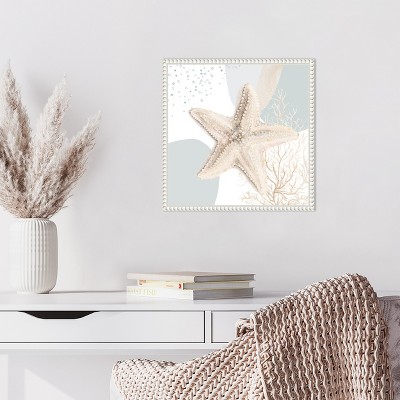 Ocean Oasis Bubbles Starfish Coastal Canvas Wall Art