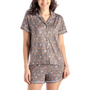Hello Mello Women's Signature Lounge Top and Shorts, 2-Piece Pajama Set - 1 of 4