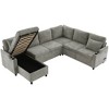 Whisen 109.9" Sectional Sofa Versatile Sofa Bed Sofa Sleeper U-shaped Sofa with Ample Storage Space - 4 of 4