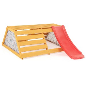 Costway 5-in-1 Indoor Jungle Gym Montessori Climbing Toys with Slide for Toddlers Wooden - 1 of 4