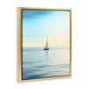 Stupell Industries Blue Sunlit Sailboat Black Framed Floater Canvas Wall Art - 3 of 4