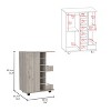 NicBex Mobile Kitchen Island Cart Morden Kitchen Carts on Wheels with Storage, 1 Cabinet Door, 6 Bottle Rack and 2 Shelves for Kitchen - 3 of 4