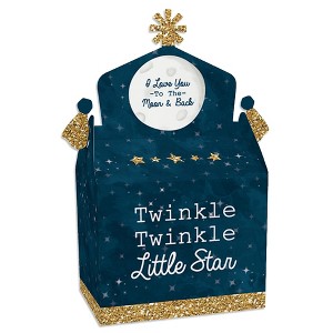 Big Dot of Happiness Twinkle Twinkle Little Star - Treat Box Party Favors - Baby Shower or Birthday Party Goodie Gable Boxes - Set of 12 - 1 of 4