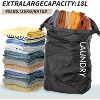 2 Pack Foldable Waterproof Travel Laundry Bags, Large + Small Sizes for Dirty Clothes & Swimsuits - 4 of 4