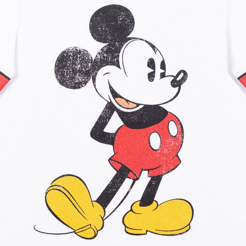 Disney Mickey Mouse Toddler Boys Long Sleeve T-Shirt Fleece Pant Set White/Gray , 3 of 7