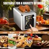 WHALL Toaster 2 Slice, Touch Screen Toasters, Smart Bread Toaster, Stainless Steel Small Toaster, Wide Slots Toaster With Bagel, Home and Kitchen - 3 of 4