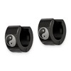 Chisel Stainless Steel Polished Black IP-plated 7mm Hinged Hoop Earrings - 3 of 4