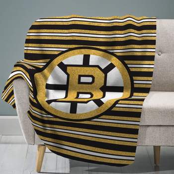 Sleep Squad Boston Bruins 100th Anniversary 60 x 80 Raschel Plush Blanket