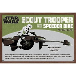 Trends International Star Wars: New Vintage - Speeder Bike Framed Wall Poster Prints - 1 of 4