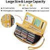 Hachikiko Womens PU Leather Credit Card Holder Wallet - RFID Blocking 45 Slots Large Capacity Bifold Zipper Card Case Organizer - 2 of 4