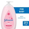 Johnson's Moisturizing Mild Pink Baby Body Lotion, Coconut Oil for Delicate Skin, Hypoallergenic - 27.1 fl oz - 2 of 4