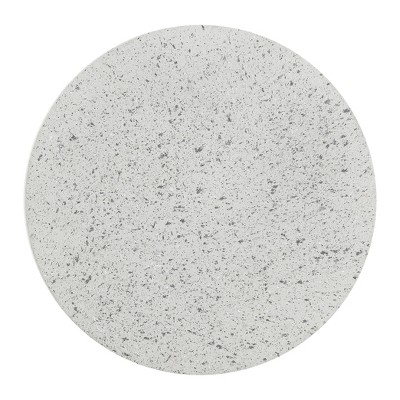 Hollie 18" Gray Terrazzo Minimalist Drum Accent Table