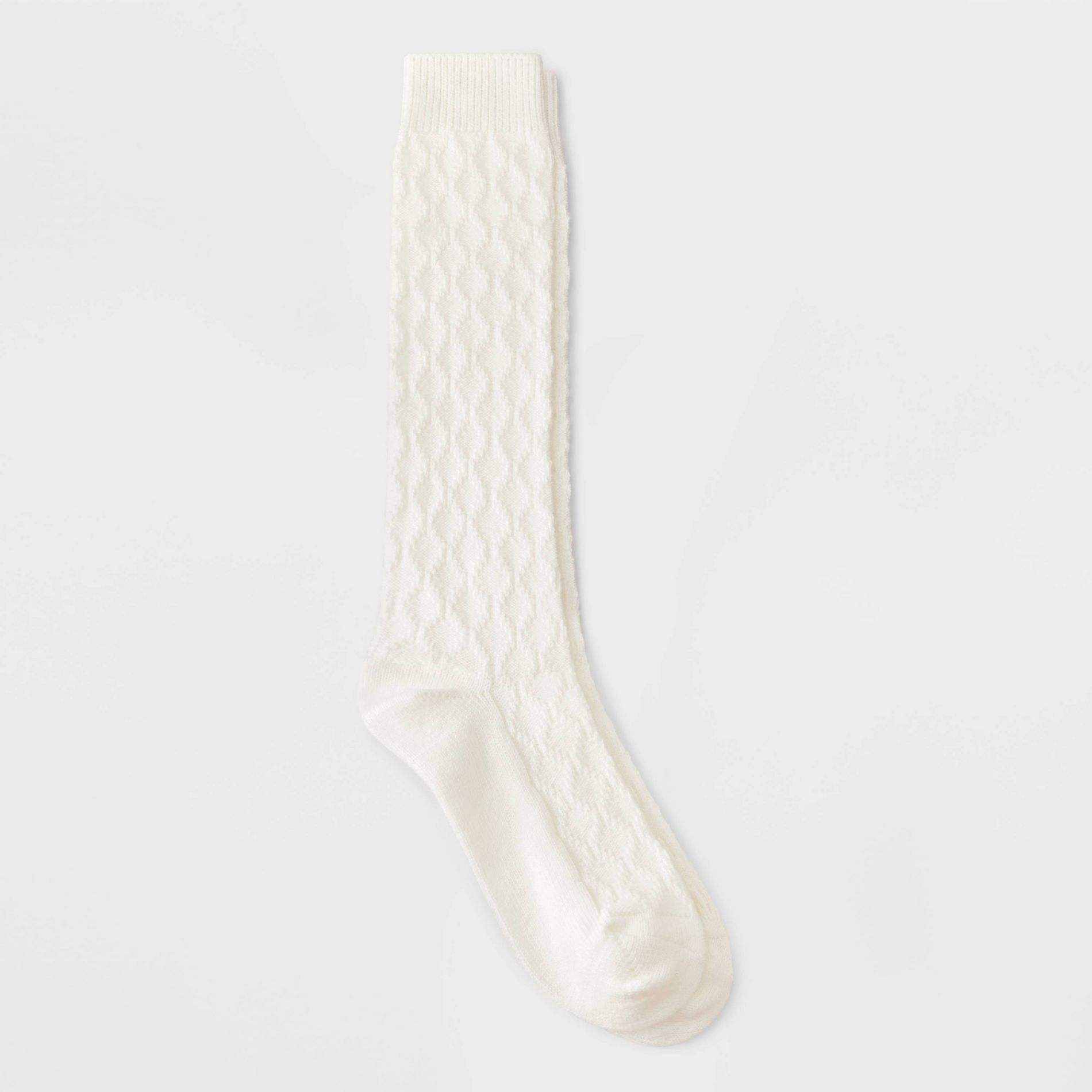 Women's Diamond Textured Super Soft Knee High Boot Socks - Auden™