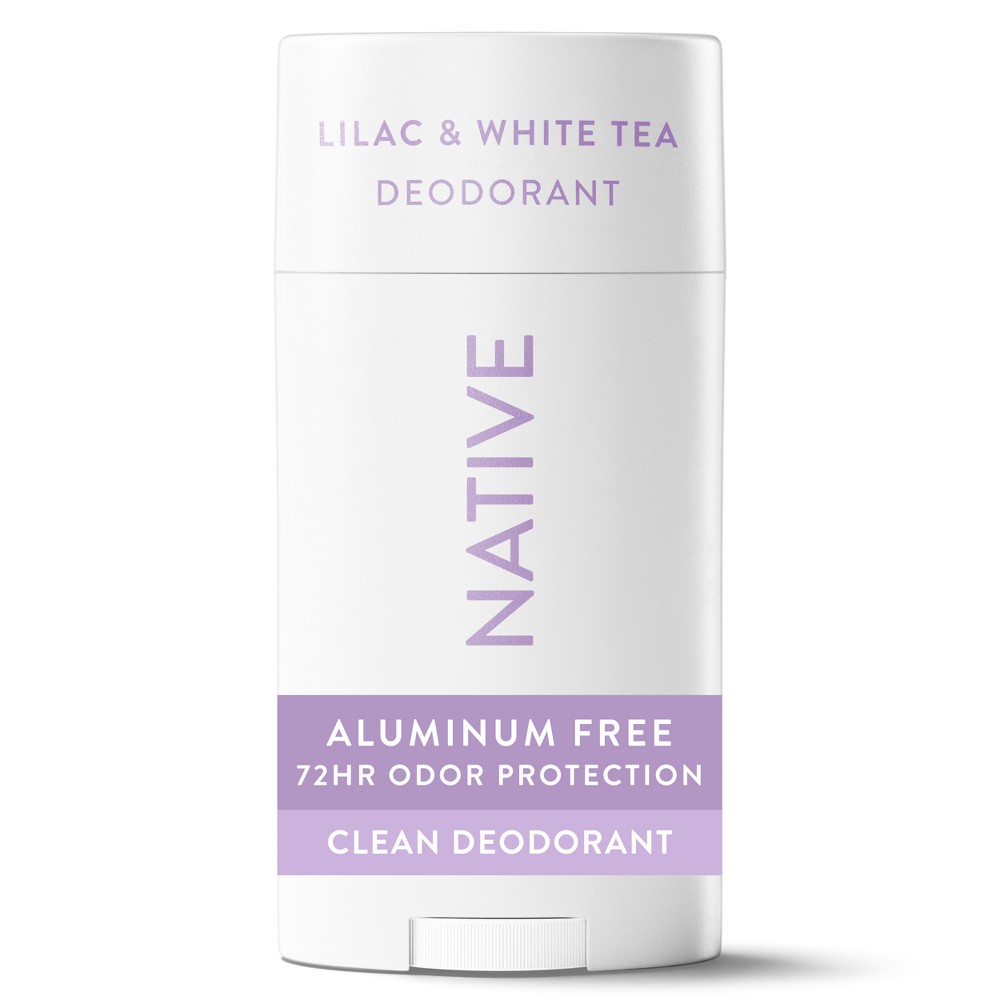 Photos - Deodorant Native Solid  for Women & Men - Lilac & White Tea - Aluminum-Free 2.65oz: Under Arm Application, Paraben-Free, Norm 