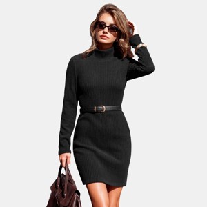 Women's Chic Ribbed Knit Bodycon Sweater Dress - Cupshe - 1 of 4