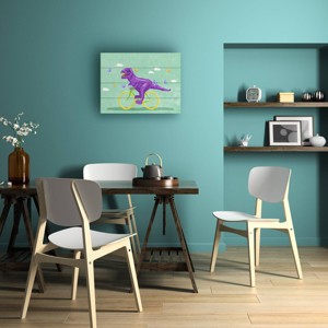 Trademark Fine Art Raissa Oltmanns Dino Racer Wood Slat Art - 1 of 4