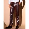 INSPIRE CHIC Men's Straight Leg Sparkly Disco Party Shiny Metallic Pants - 2 of 4