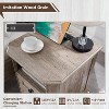 SinCiDo Nightstand with Charging Station & 2 Drawers, Farmhouse End Table, Wood Side Table for Bedroom, Living Room - 4 of 4