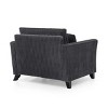 SEVOBAL Sofas Lazy Sofa Chair with Backrest and Armrests Comfortable Cushioned Single Chair for Living Room Bedroom, Gray, 35.2"*26.8"*18.5" - 4 of 4