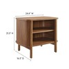 Modway Cadence Open Nightstand – Modern Wood Side Table with Shelf, Clean Lines and Tapered Legs in Walnut Finish - 3 of 4
