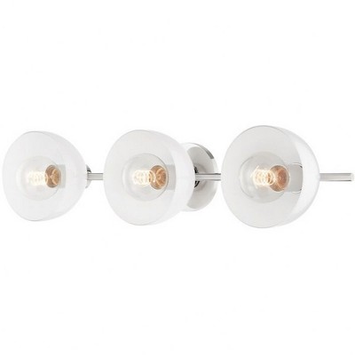 Mitzi Belle 3 - Light Vanity in  Polished Nickel Opal Glossy Shade