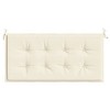 Aghana Digitals Cream Oxford Fabric Garden Bench Cushion - Foam Fiber Filled, Weather-Resistant, - 4 of 4