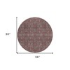 Merlot Gray And Taupe Floral Washable Indoor Outdoor Area Rug - 3 of 4