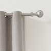 Evideco French Home Goods Adjustable Single Curtain Rod 50"-82" with Classic Ball Finials and Brackets, Available in Silver - 2 of 4
