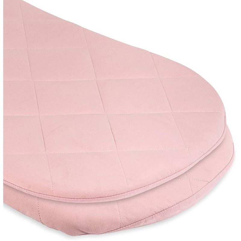 Ely's & Co. Baby Fitted Quilted Sheet with Heat Protection 100% Combed Jersey Cotton Pink 1 Pack, 5 of 6
