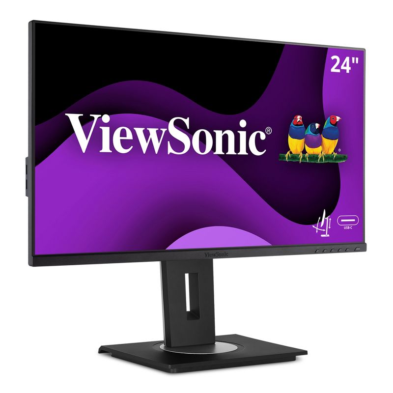 ViewSonic VG2456A 24 Inch 1080p IPS Monitor with USB C 3.2 with 90W Power Delivery, Docking Built-In, RJ45, 40 Degree Tilt Ergonomics for Home and, 1 of 7
