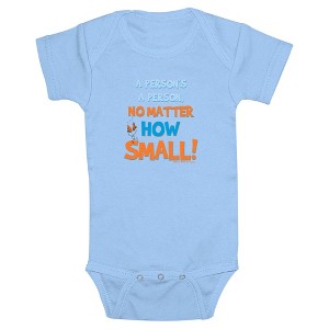 Infant's Dr. Seuss No Matter How Small  Bodysuit - Light Blue - 6 Months - 1 of 3