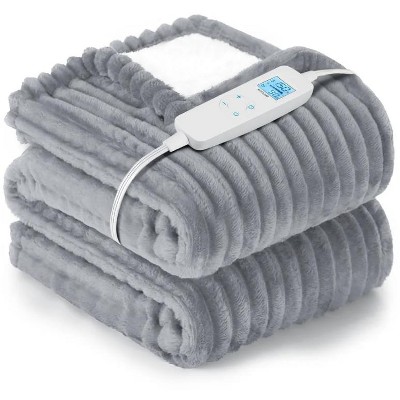 WOPET Electric Heated Blanket - 62"x84" Flannel Heating Blanket with 4-Hour Auto-Off and 6 Heat Levels, ETL/FCC Certified
