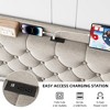 Bed Frame with Charging Station and Wingback Headboard - 4 of 4