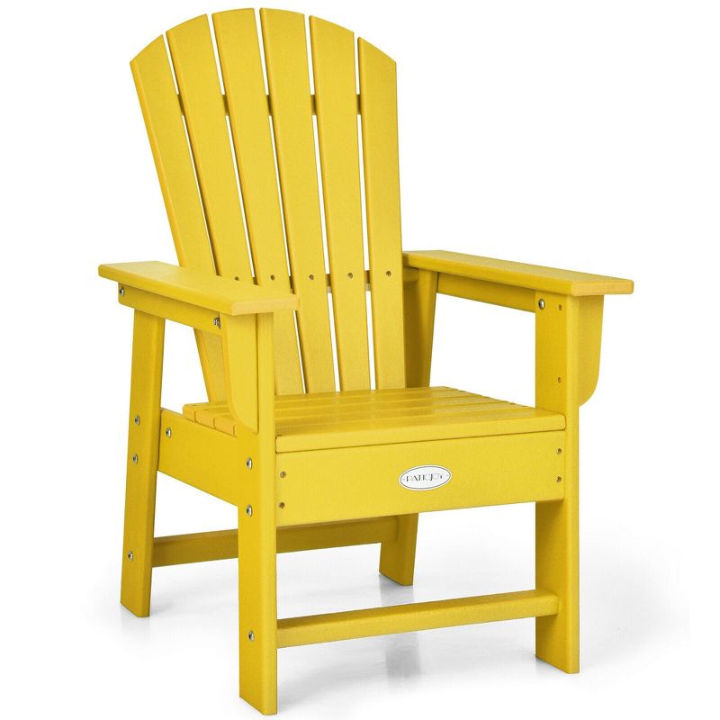 Costway Set of 2 Kids Patio Adirondack Chair Armchair Weather Resistance Outdoor Chair, 5 of 6
