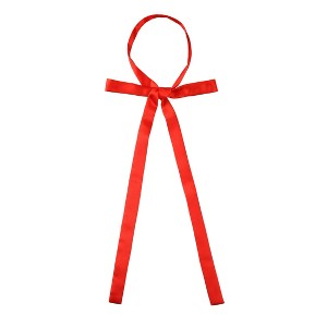 Allegra K Women's Self-Tied Solid Color Ribbon Cosplay Elegant Long Neck Bowties - 1 of 4