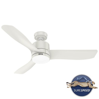Hunter 52" Fresh White LED Ceiling Fan with Remote