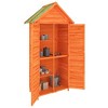 vidaXL Garden Tool Storage Shed - Outdoor Organizer - Brown Pine - 68.9" H - 3 of 4