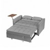 NicBex Modern Velvet Sofa Bed,Convertible Couch Bed with Adjustable Backrest,3-in-1 Loveseat Sofa for Living Room,Bedroom,Apartment - 4 of 4