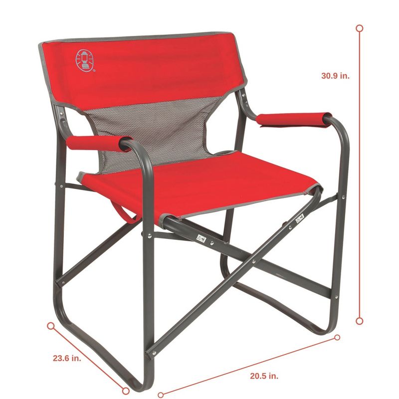 Coleman Outpost Breeze Folding Deck Chair - Red, 5 of 6