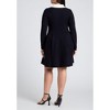 ELOQUII Women's Plus Size Collared Sweater Dress With Buttons - 3 of 4