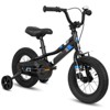 VisioGear Kids' Bike, Boys Girls Child Bicycles, With Removable Training Wheels Baby Toys, Black - 3 of 4