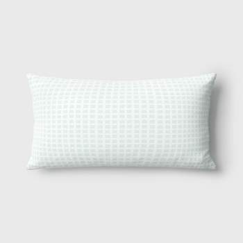 10"x17" Micro Grid Rectangular Outdoor Lumbar Pillow - Room Essentials™